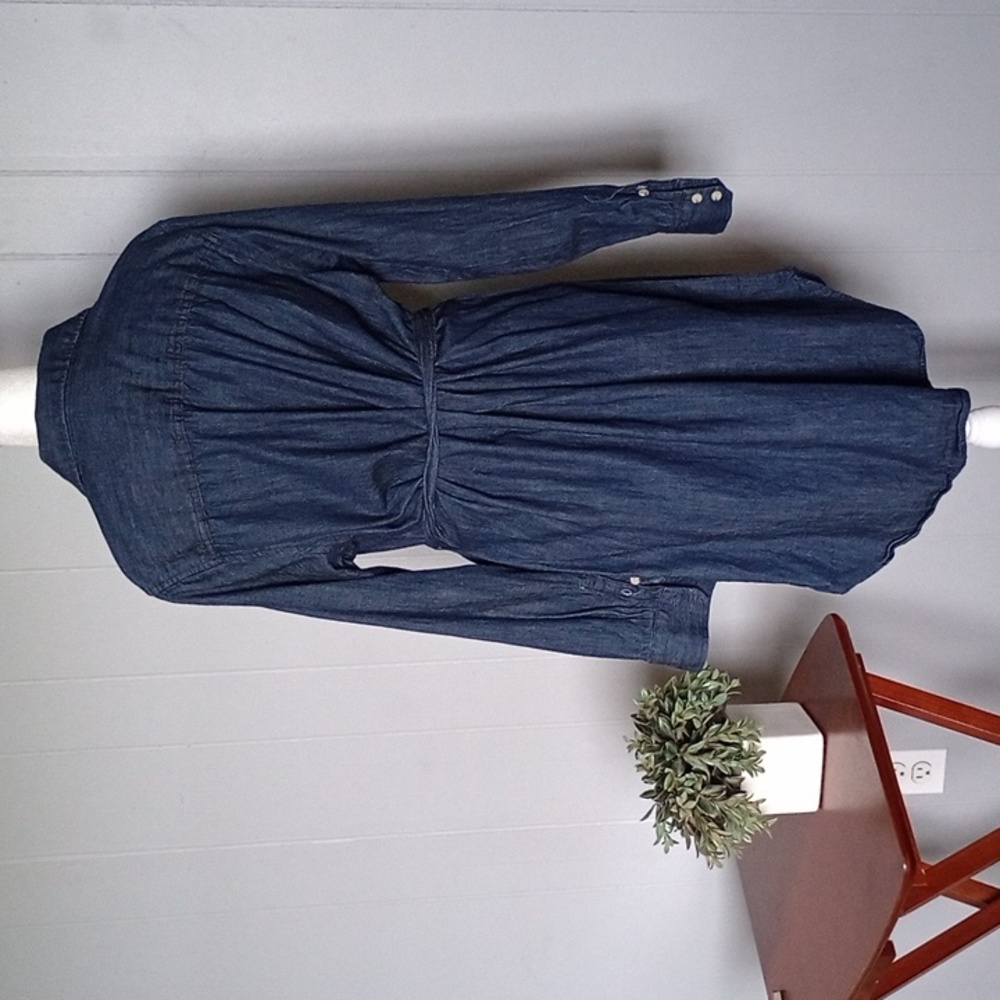 Universal Threads Dark Denim Shirt Dress Size Large - Picture 6 of 12